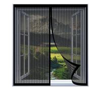 Mosquitera Ventana Magnetica 40 x 95 cm Fácil Instalación sin Taladrar, Fácil de Limpiar Cortina Antimosquitos Magnetica para Todas Las Ventanas, Negro