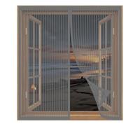 Mosquitera Ventana Magnetica 40 x 95 cm Fácil Instalación sin Taladrar, Fácil de Limpiar Cortina Mosquitera con Imanes para Todas Las Ventanas, Gris