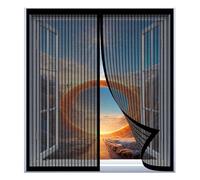 Mosquitera Ventana Magnetica 45 x 70 cm Fácil Instalación sin Taladrar, Fácil de Limpiar Autosellada para Todas Las Ventanas, Negro