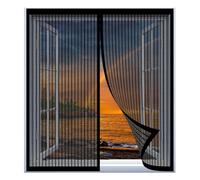 Mosquitera Ventana Magnética 45 x 70 cm Fácil Instalación sin Taladrar, Fácil de Limpiar Mosquitera con Imán de Ancho Recortable para Todas Las Ventanas, Negro