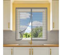 Mosquitera Ventana Magnetica 50 x 115 cm sin Taladrar Ni Atornillar Mosquitera Magnética Ventana Lavables para Balcón Corredera Terraza, Gris