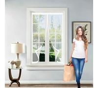 Mosquitera Ventana Magnetica 75 x 115 cm Cierre Automático, Protección Insectos, Resistente a La Rotura Mosquitera Magnética para Puerta para Correderas, Garaje O Patio, Blanco