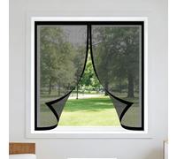 Mosquitera Ventana Magnetica 80 x 110 cm Mantiene Insectos, Moscas y Mosquitos Fuera Window Mosquito Net Fácil de Ensamblar Autoadhesivo para Todas Las Ventanas, Negro
