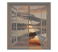 Mosquitera Ventana Magnetica 85 x 85 cm Fácil Instalación sin Taladrar, Fácil de Limpiar Cortinas Mosquiteras con Malla para Todas Las Ventanas, Gris