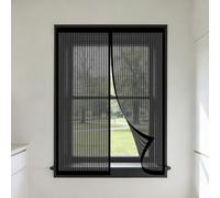 Mosquitera Ventana Magnetica 90 x 90 cm Mantiene Insectos, Moscas y Mosquitos Fuera Mosquitera Ventana Malla Contra Insectos Lavables para Todas Las Ventanas, Negro