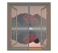 Mosquiteras de Ventanas 90 x 110 cm Fácil Instalación sin Taladrar, Fácil de Limpiar Cortina de Ventana para Prevenir Mosquitos y Insectos para Todas Las Ventanas, Gris