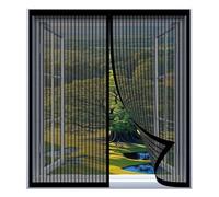 Mosquiteras de Ventanas para Gatos 50 x 130 cm Fácil Instalación sin Taladrar, Fácil de Limpiar Pantalla Insectos Proteccn Magn¨¦Tica para Todas Las Ventanas, Negro