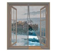 Mosquiteras de Ventanas sin Taladrar 40 x 125 cm Fácil Instalación sin Taladrar, Fácil de Limpiar Cortina Protección Contra Insectos para Todas Las Ventanas, Gris