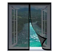 Mosquiteras de Ventanas sin Taladrar 50 x 115 cm Fácil Instalación sin Taladrar, Fácil de Limpiar Cortina Protección Contra Insectos para Todas Las Ventanas, Negro