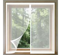 Mosquiteras Magneticas 110 x 130 cm Mantiene Insectos, Moscas y Mosquitos Fuera Window Mosquito Net Lavables para Todas Las Ventanas Interiores y Exteriores, Blanco