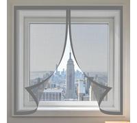 Mosquiteras Magneticas 50 x 115 cm sin Taladrar Ni Atornillar Window Mosquito Net Fácil de Ensamblar Autoadhesivo para Todas Las Ventanas Interiores y Exteriores, Gris