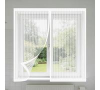 Mosquiteras Magneticas 65 x 115 cm sin Taladrar Ni Atornillar Mosquitera Ventana Malla Contra Insectos Fácil de Ensamblar Autoadhesivo para Balcón Corredera Terraza, Blanco