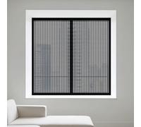 Mosquiteras Magneticas 75 x 110 cm sin Taladrar Ni Atornillar Mosquiteras Fácil de Limpiar Adecuada para Decoración Del Hogar, Negro