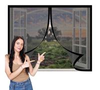 Mosquiteras Magneticas 80 x 145 cm Protección Contra Mosquitos y Moscas Mosquiteras Magnética Anti Insectos Cierre Fácil de Limpiar para Balcón Corredera Terraza, Negro