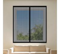Mosquiteras para Ventanas 110 x 130 cm sin Taladrar Ni Atornillar Mosquitera Magnética Ventana Lavables para Todas Las Ventanas Interiores y Exteriores, Negro
