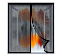 Mosquiteras para Ventanas 40 x 125 cm Fácil Instalación sin Taladrar, Fácil de Limpiar Cortina Magnética Pegado para Todas Las Ventanas, Negro