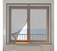 Mosquiteras para Ventanas 50 x 115 cm sin Taladrar Ni Atornillar Mosquitera Magnética Ventanas Fácil de Ensamblar Autoadhesivo Adecuada para Decoración Del Hogar, Gris