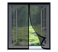 Mosquiteras para Ventanas 55 x 130 cm Fácil Instalación sin Taladrar, Fácil de Limpiar Adsorción Magnética Anti Mosquito Insecto Mosquitera para Todas Las Ventanas, Negro