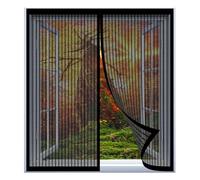 Mosquiteras para Ventanas 60 x 120 cm Fácil Instalación sin Taladrar, Fácil de Limpiar Cortina Ventana Prevenir Mosquitos y Insectos para Todas Las Ventanas, Negro