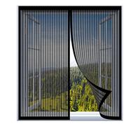 Mosquiteras para Ventanas 75 x 130 cm Fácil Instalación sin Taladrar, Fácil de Limpiar Cortina Protección Contra Insectos para Todas Las Ventanas, Negro