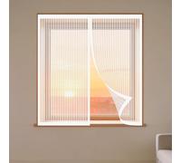 Mosquiteras para Ventanas 75 x 130 cm Imanes Se Cierran Automáticamente Mosquitera Ventanas Adhesiva Fácil Instalación Adhesiva Adecuada para Decoración Del Hogar, Blanco
