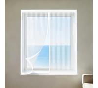 Mosquiteras para Ventanas 80 x 110 cm sin Taladrar Ni Atornillar Mosquitera sin Taladrar Lavables Adecuada para Decoración Del Hogar, Blanco