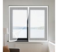 Mosquiteras para Ventanas 90 x 110 cm sin Taladrar Ni Atornillar Mosquiteras Fácil Instalación, Sin Taladrar Ni Atornillar para Ventana de Bricolaje para Caseras Oficina, Blanco