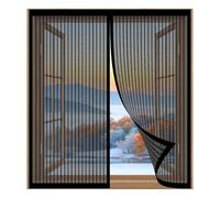 Mosquiteras para Ventanas Abatibles 75 x 95 cm Fácil Instalación sin Taladrar, Fácil de Limpiar Antimoscas Tela Mosquitera con Imanes para Todas Las Ventanas, Negro