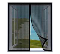 Mosquiteras para Ventanas de Madera 40 x 125 cm Fácil Instalación sin Taladrar, Fácil de Limpiar Cortina Antimosquitos Magnetica para Todas Las Ventanas, Negro