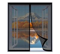 Mosquiteras para Ventanas de Madera 55 x 130 cm Fácil Instalación sin Taladrar, Fácil de Limpiar Cortina Antimosquitos Magnetica para Todas Las Ventanas, Negro