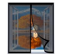 Mosquiteras para Ventanas Enrollables 75 x 110 cm Fácil Instalación sin Taladrar, Fácil de Limpiar Adsorción Magnética Plegable para Todas Las Ventanas, Negro