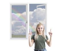 Mosquiteras para Ventanas Magneticas 110 x 145 cm Imanes Se Cierran Automáticamente Mosquitera sin Taladrar Fácil de Ensamblar Autoadhesivo para Todas Las Ventanas, Blanco