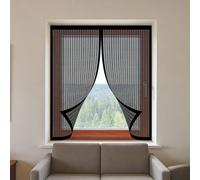 Mosquiteras para Ventanas Magneticas 125 x 165 cm sin Taladrar Ni Atornillar Mosquitera Ventana Fácil de Ensamblar Autoadhesivo para Todas Las Ventanas, Negro