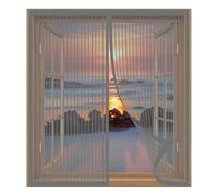 Mosquiteras para Ventanas Magneticas 55 x 130 cm Fácil Instalación sin Taladrar, Fácil de Limpiar Cortina Antimosquitos Magnetica para Todas Las Ventanas, Gris