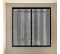Mosquiteras para Ventanas Magneticas 65 x 115 cm sin Taladrar Ni Atornillar Mosquitera Ventana Malla Contra Insectos Fácil de Limpiar para Balcón Corredera Terraza, Negro