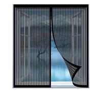 Mosquiteras para Ventanas Magneticas 65 x 95 cm Fácil Instalación sin Taladrar, Fácil de Limpiar Cortina Magnética de Malla Suave para Todas Las Ventanas, Negro