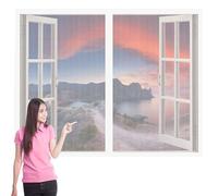 Mosquiteras para Ventanas Magneticas 80 x 145 cm Protección Contra Mosquitos y Moscas Mosquitera Magnética Ventana Fácil de Limpiar para Balcón Corredera Terraza, Blanco