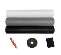 Mosquiteras para Ventanas Y Puertas, Rollo Malla Mosquitera, Malla De Mosquitera Ajustable DIY, Tela Recortable Sin Perforaciones para Protección contra Insectos(Gris,90x800cm)