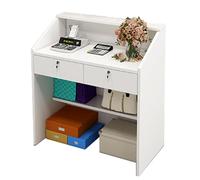 Mostrador De Recepción De Oficina, Tienda O Recepción, Muebles Blancos, Oficina, Clínica, Mostrador De Tienda, Ideal para Supermercados, Tiendas De Conveniencia, Hoteles