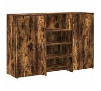 Mostrador De Recepción Roble Ahumado 155x50x103,5 Cm Vidaxl