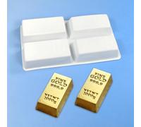 mostsom Molde de silicona para hornear en forma de rectángulo, molde antiadherente para chocolate, pastel, gelatina, trufa, cubitos de hielo - Liberación fácil para hornear caramelos (F_ Rectangular)