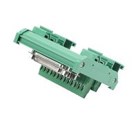 MoSundi DB25-MG6 Adaptador de montaje en riel DIN, placa de ruptura de bloque de terminales macho a hembra, PCB de doble capa FR-4, 07A 500V, grado industrial -20 a 105