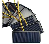 MoSundi Kit de cargador de batería de panel solar de 5 V y 60 mA, módulo fotovoltaico de 68 x 37 mm para proyectos de bricolaje con cable de 15 cm