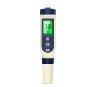 MoSundi Medidor digital de pH 5 en 1 para probador de calidad del agua, pantalla LCD, temperatura de conductividad de salinidad, para calibración automática de piscina, acuario, café