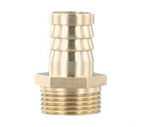 MoSundi Paquete de 2 colas de manguera de latón macizo, conector a rosca macho, adaptador de tubería de agua de púas para estanque de jardín, piscina (macho de 1/2 pulgada x 12 mm)