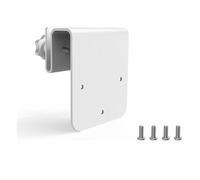 MoSundi Soporte de canalón ajustable para sistema de cámara de seguridad Reolink, soporte de panel solar de aluminio blanco, rotación de 360 grados, soporte de vigilancia al aire libre, sin tornillos