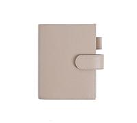 Moterm Funda de cuero para cuaderno A6 - Compatible con Hobonichi Cousin, Stalogy y Midori MD Planificador, con portalápices, tarjetero y bolsillo trasero (Gris-Taupe)
