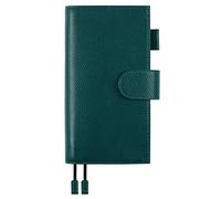 Moterm Funda de piel para Hobonichi Weeks - Apto para Hobonichi Weeks Mega, con bolsillo trasero, guijarros profundos