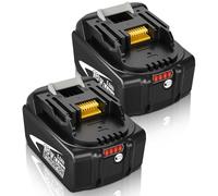 Moticett 2 pcs 5000mAh Batería Repuesto para Makita 18V Batería .Compatible para Makita BL1860 BL1850B BL1850 BL1840B BL1830B BL1830 BL1820 BL1815 BL1825 BL1835 BL1845 con Indicador LED (Gris)