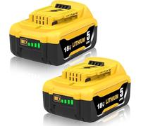 Moticett: 2 Piezas baterías de Repuesto de 18 V 5000 mAh para Dewalt DCB184, DCB183, DCB184B-XJ, DCB183-XJ, DCB182, DCB182-XJ, DCB181, DCB181-XJ, para Herramientas eléctricas con indicador LED